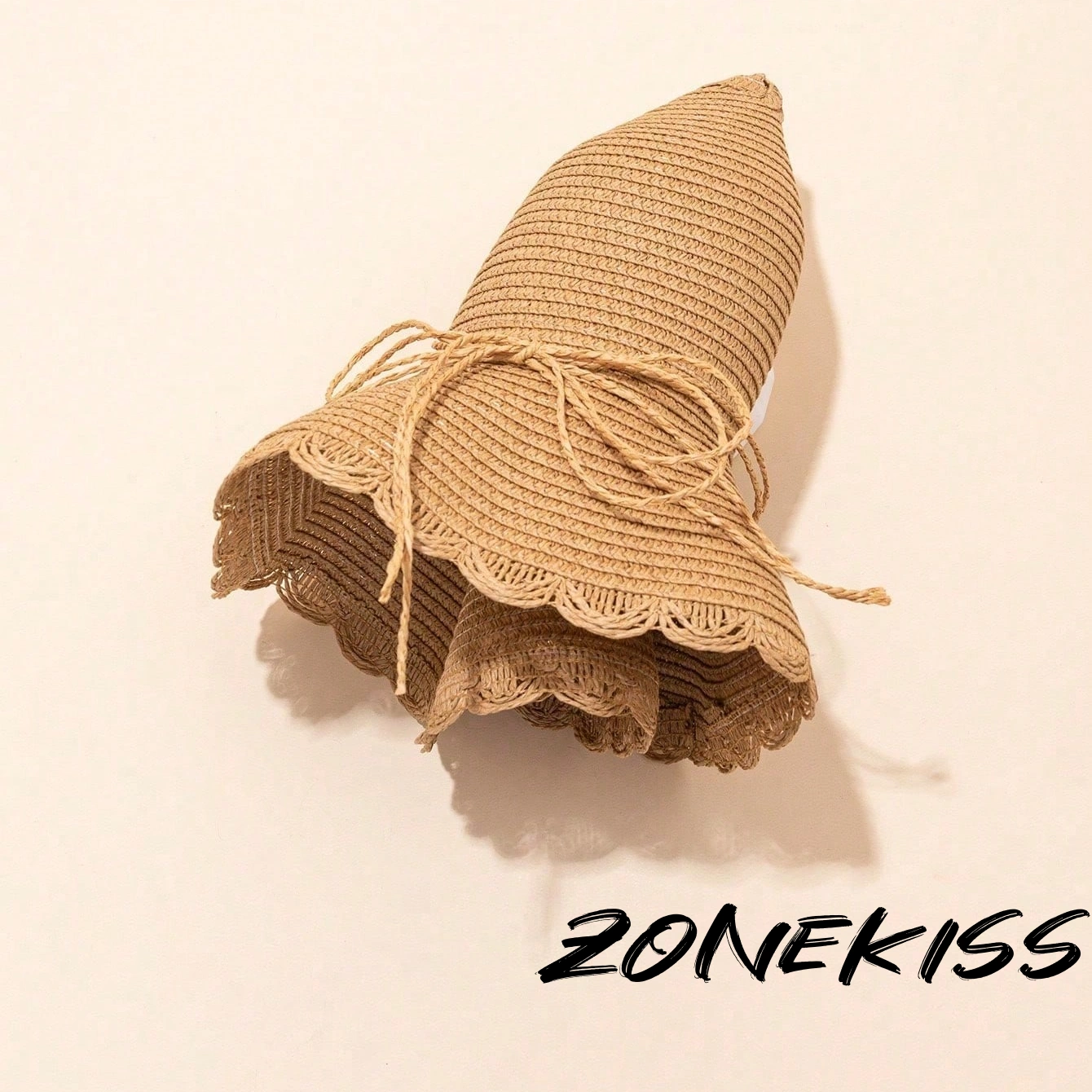 Luxury Pearl Bow Wide Brim Straw Hat, Summer Vacation Sun Protection Hat for Elegant Ladies