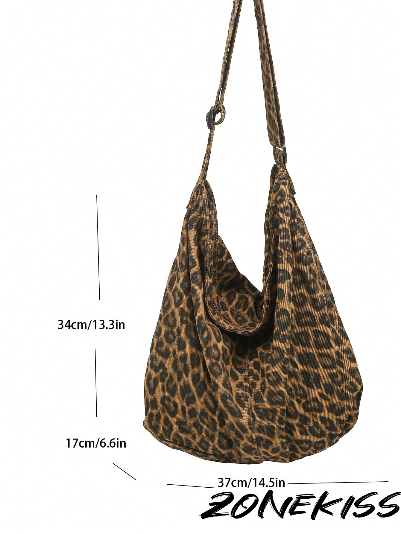 ZONEKISS Leopard Print Hobo Bag | Adjustable Large Capacity Crossbody Bag