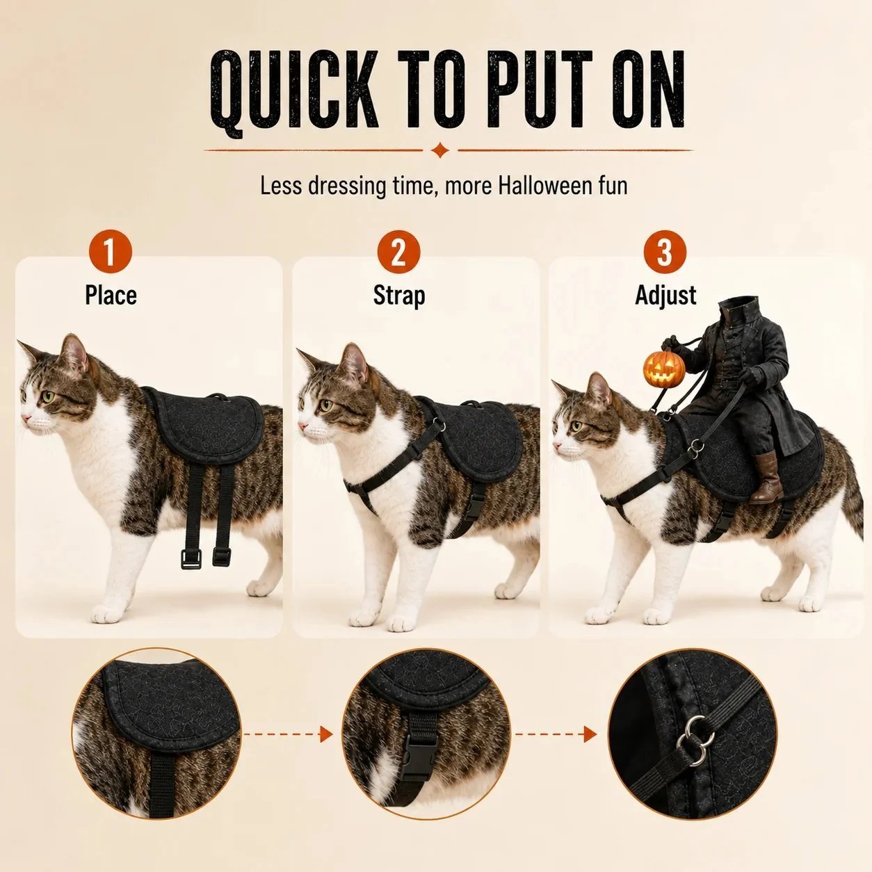 😺The Headless Horseman Rider Pet Costume🎃