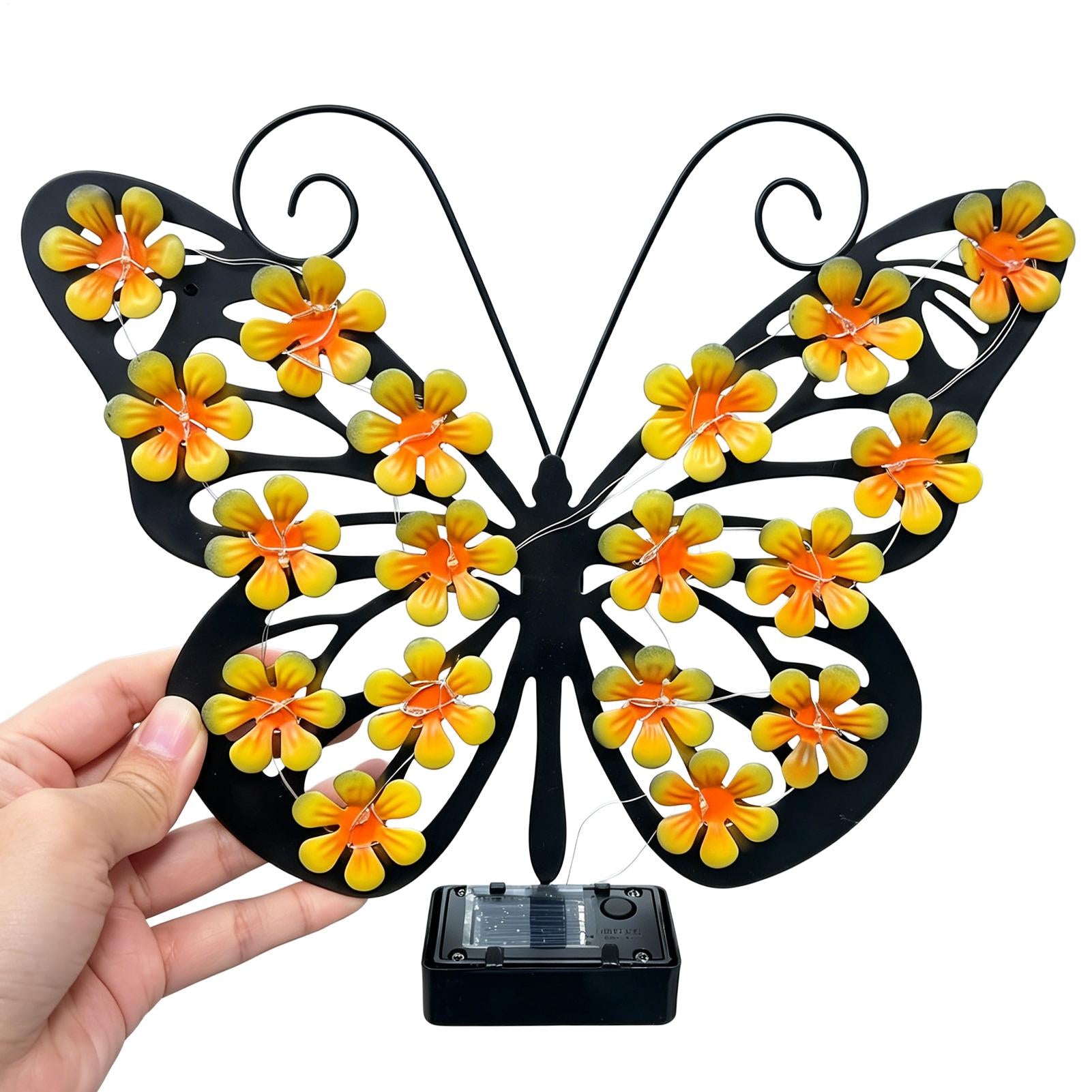 🎖️Solar Metal Art Wall Lights | Butterfly, Bee & Owl LED Decor