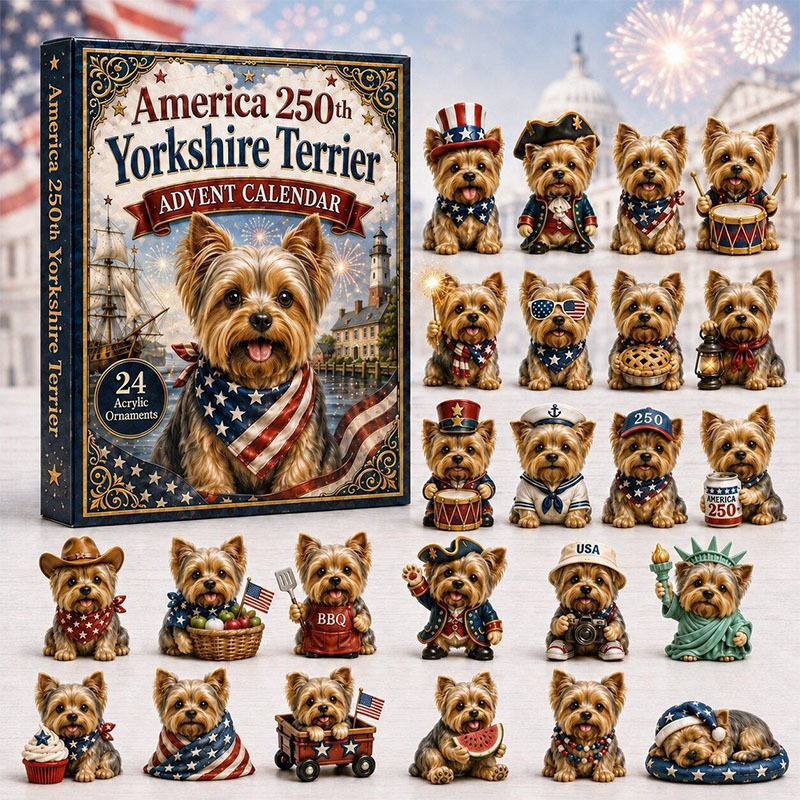 🐶24 Days Yorkie Acrylic Ornament Advent Calendar