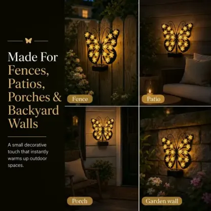 🦋 Solar Butterfly Garden Light