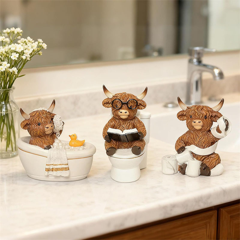 🐂🎁Cute Creative Highland Cow Figurines