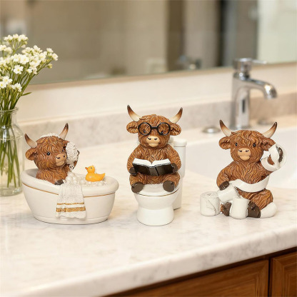 🐂🎁Cute Creative Highland Cow Figurines