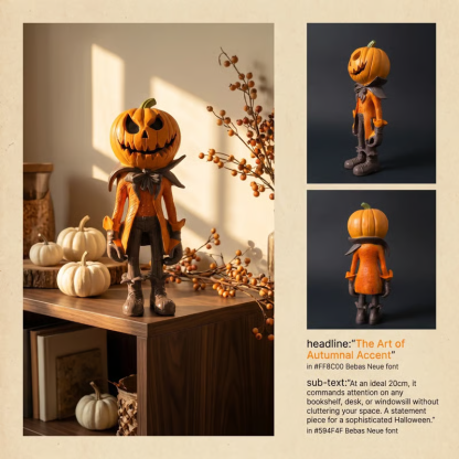 Halloween Pumpkin Man Figurine Decoration