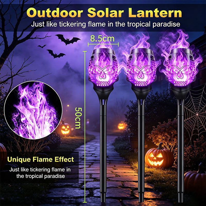 🔥Halloween Early Bird Special Sale 55% OFF🔥Halloween Solar Skull Flame Lights💀