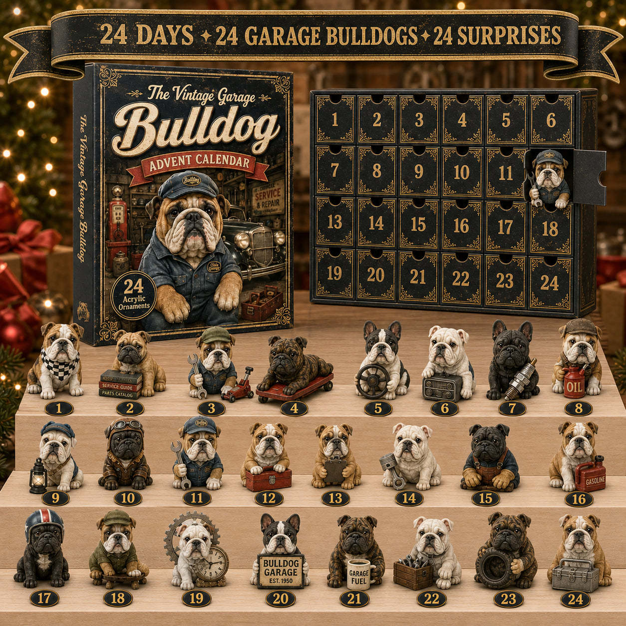 🔥49% Off Last Day -🔧 Vintage Garage Bulldog Advent Calendar 2026