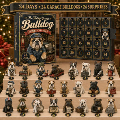 🔥49% Off Last Day -🔧 Vintage Garage Bulldog Advent Calendar 2026
