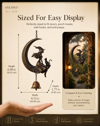 🔥LAST DAY 50% OFF - Witch Moon Black Cat Wind Chime