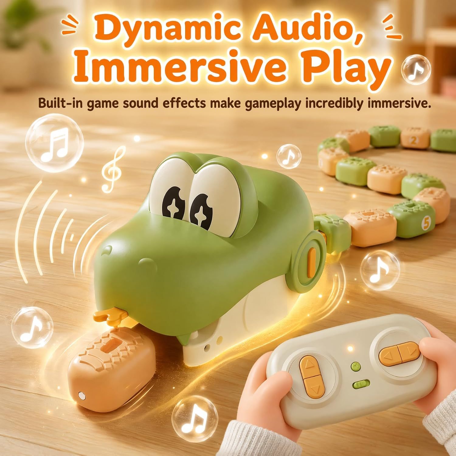 🐍🎁Remote Control Snake Toy with Magnetic Blocks