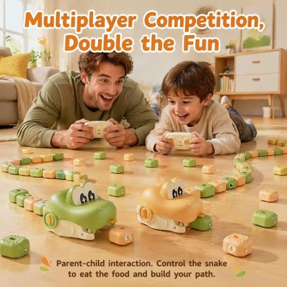 🐍🎁Remote Control Snake Toy with Magnetic Blocks