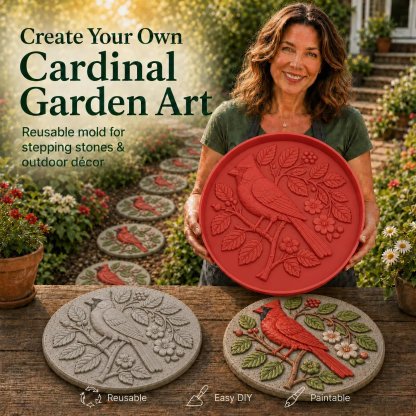 🐦🌸 Hummingbird Garden Art Stepping Stone Mold