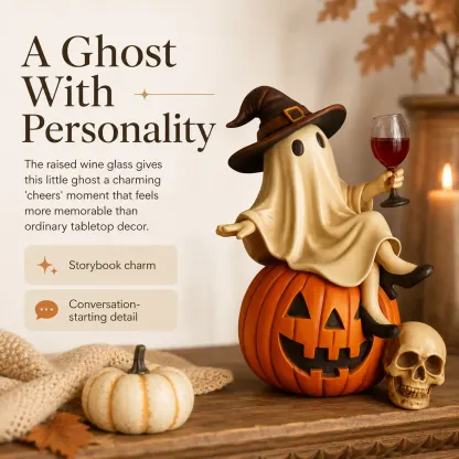 👻🍷Ghost Wine Night Halloween Decor
