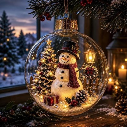 🌸Glowing Christmas Diorama Ornament