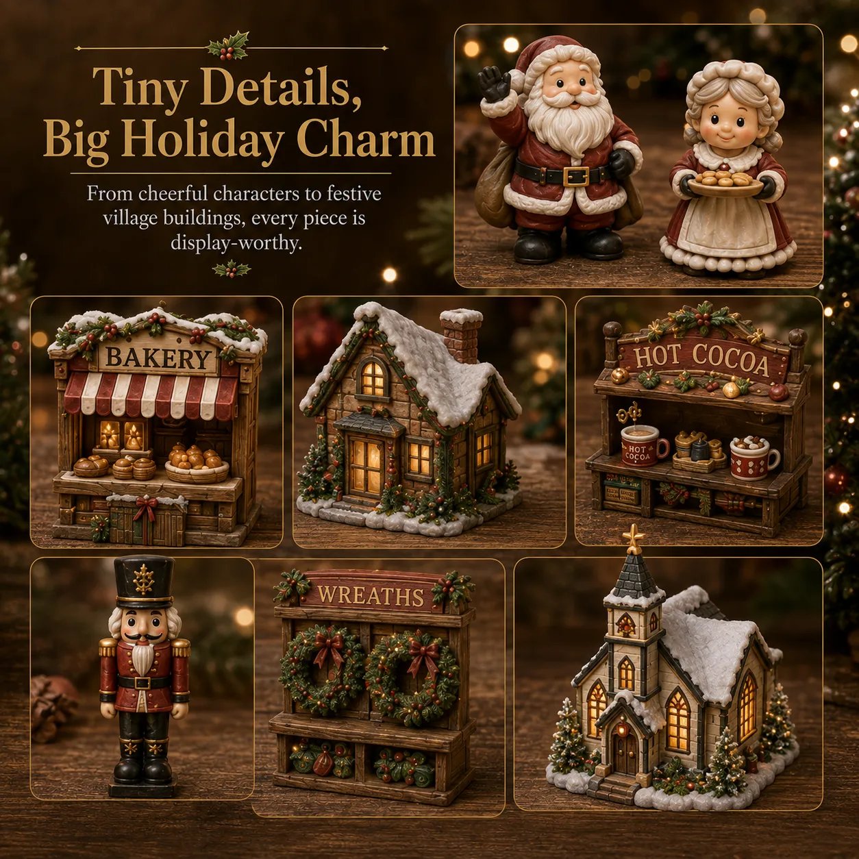 ✨🎄24 Days Of Christmas Village Friends Acrylic Ornament Advent Calendar