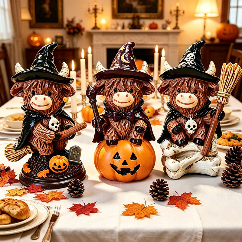 🎁Halloween Highland Cow Magic Ornament Decoration Gift