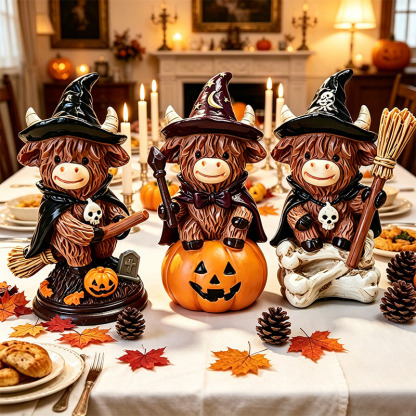 🎁Halloween Highland Cow Magic Ornament Decoration Gift