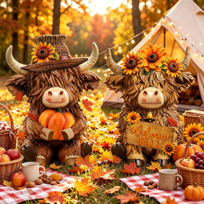 🎁Halloween Highland Cow Decorative Ornament