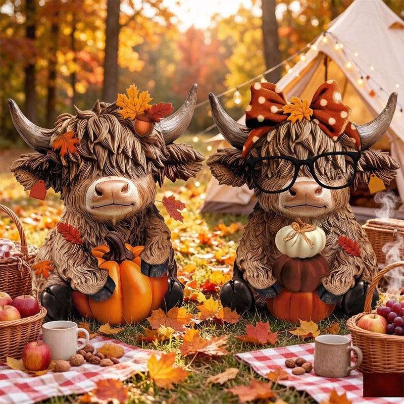 🎁Halloween Highland Cow Decorative Ornament