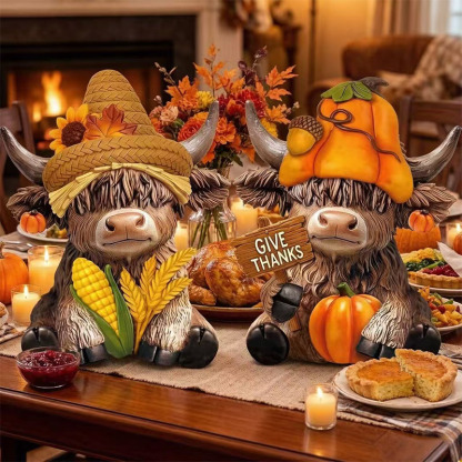 🎁Halloween Highland Cow Decorative Ornament