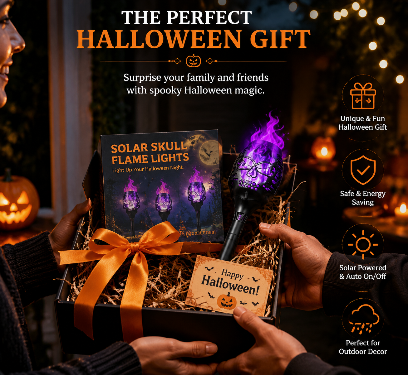 🔥Halloween Early Bird Special Sale 55% OFF🔥Halloween Solar Skull Flame Lights💀
