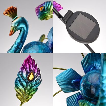 Solar Peacock Windmill Light