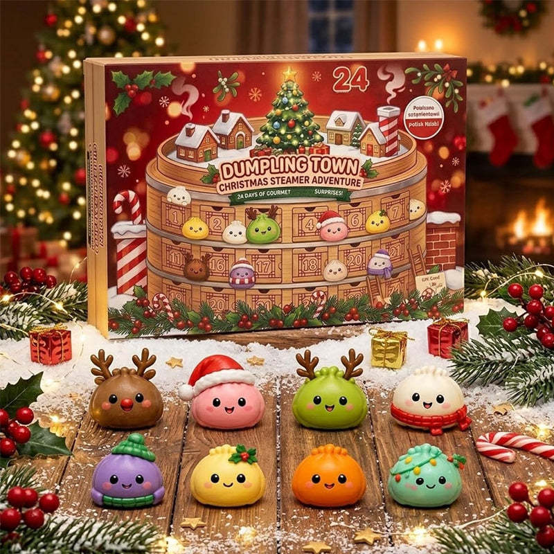 🎄2026 Christmas Dumpling Squishy Advent Calendar – 24-Day Countdown Surprise