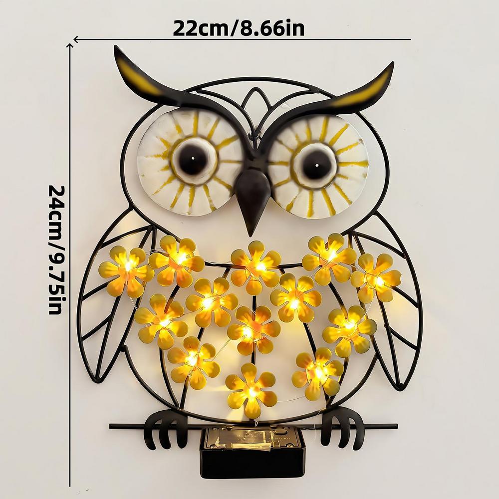 🎖️Solar Metal Art Wall Lights | Butterfly, Bee & Owl LED Decor