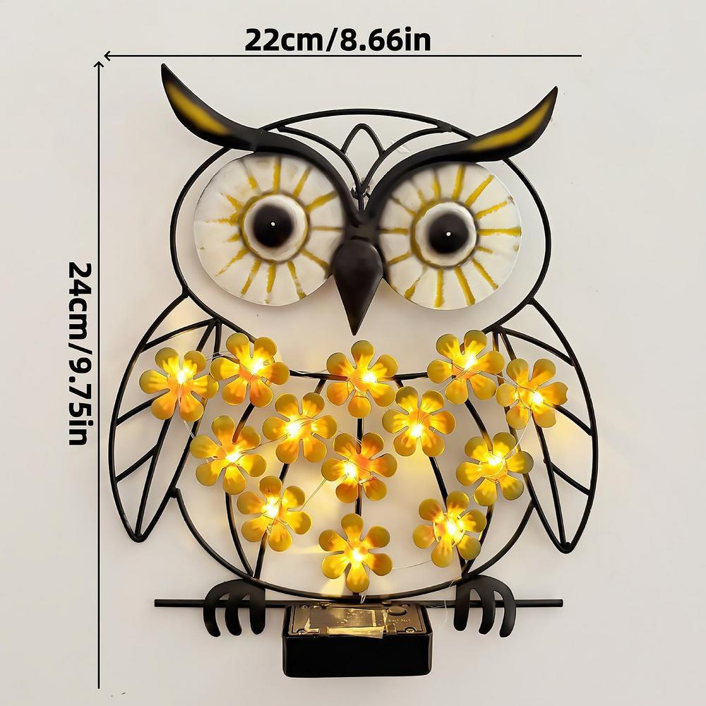 🎖️Solar Metal Art Wall Lights | Butterfly, Bee & Owl LED Decor