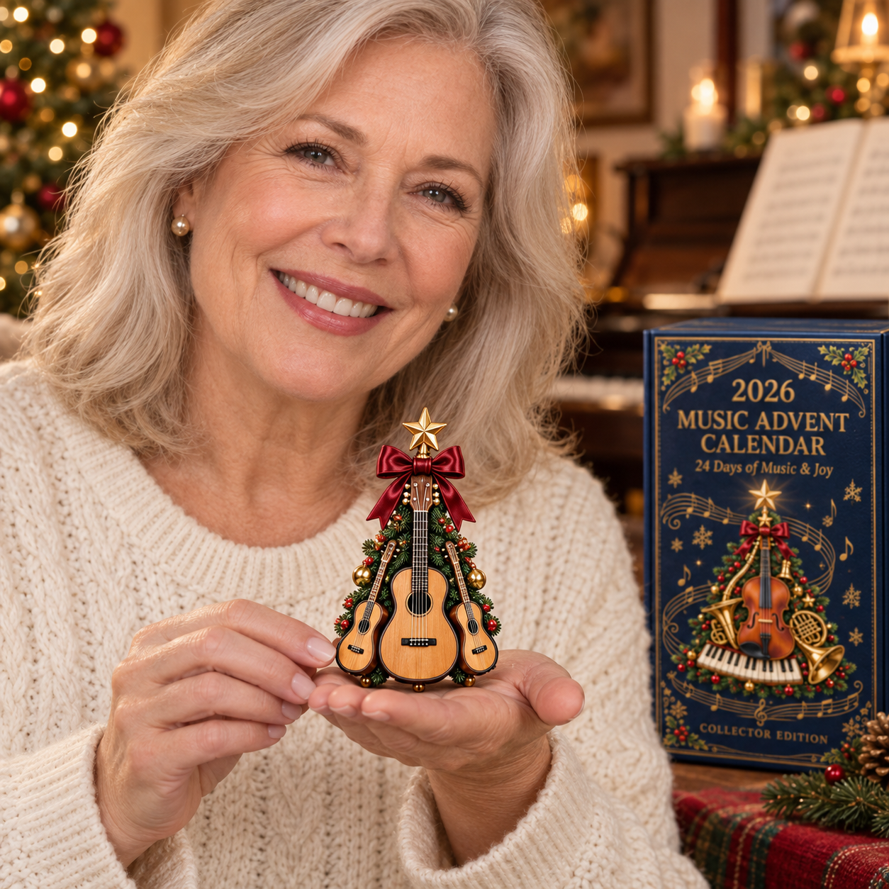 ⏰✨2026 Music Lovers’ Advent Calendar – 24 Unique Musical Instrument Christmas Tree Miniatures
