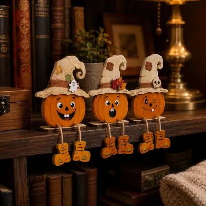 Halloween Pumpkin Shelf Sitters(3Pcs)