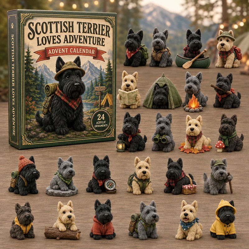 ✨24 Days Scottish Terrier Acrylic Ornament Advent Calendar