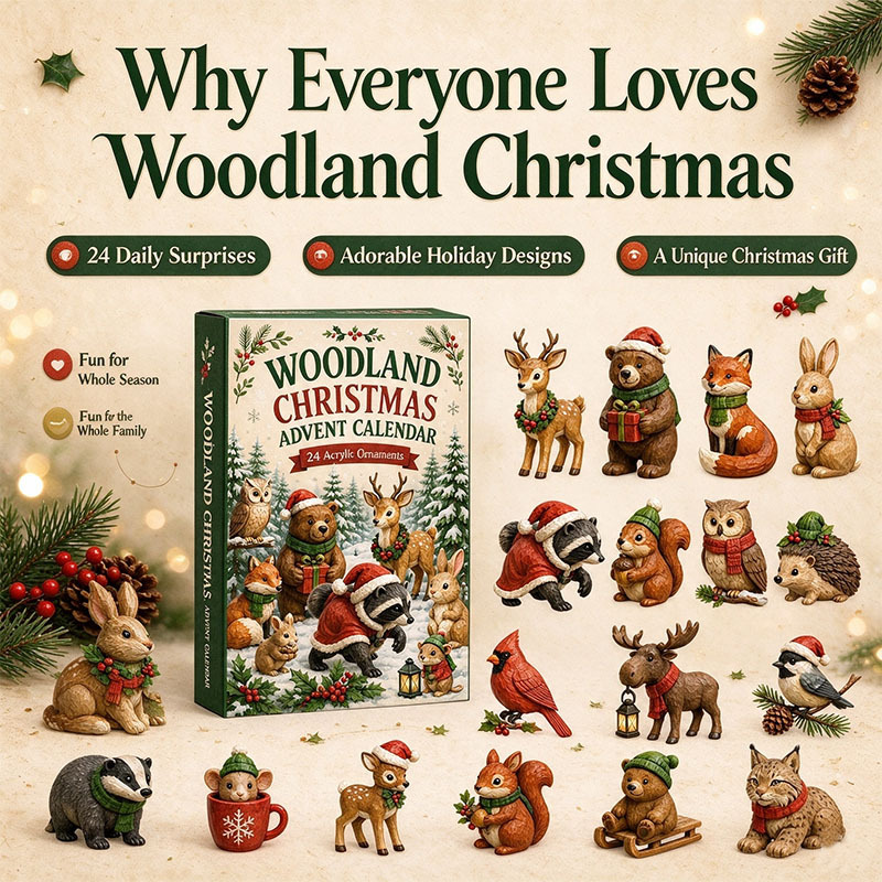 🌴🐶 2026 Christmas Woodland Animals Advent Calendar
