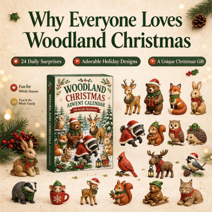 🌴🐶 2026 Christmas Woodland Animals Advent Calendar