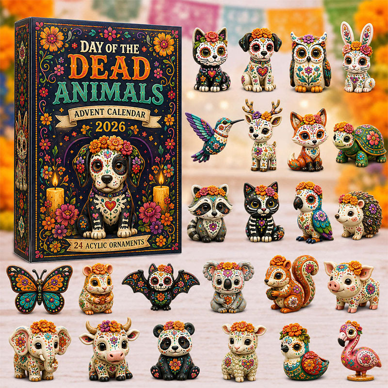 😎💀24 Days Halloween Undead Series Acrylic Ornament Advent Calendar