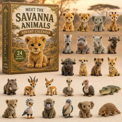 ✨24 Days Savanna Animals Acrylic Ornament Advent Calendar