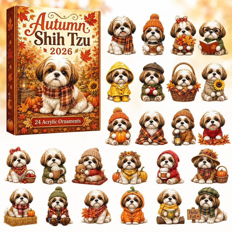 😍🐕24 Days Shih Tzu Acrylic Ornament Advent Calendar