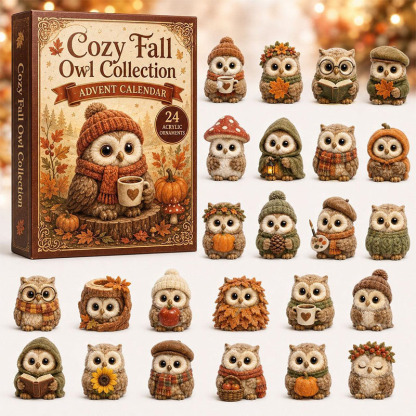 😍🐕24 Days Owl Acrylic Ornament Advent Calendar