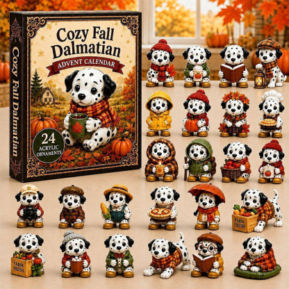 😍🐕24 Days Dalmatian Acrylic Ornament Advent Calendar