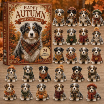 🎁🐕24 Days Sheepdog Acrylic Ornament Advent Calendar