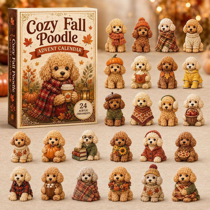 🎁24 Days Poodle Acrylic Ornament Advent Calendar