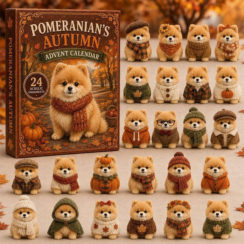😍🐕24 Days Pomeranian Acrylic Ornament Advent Calendar