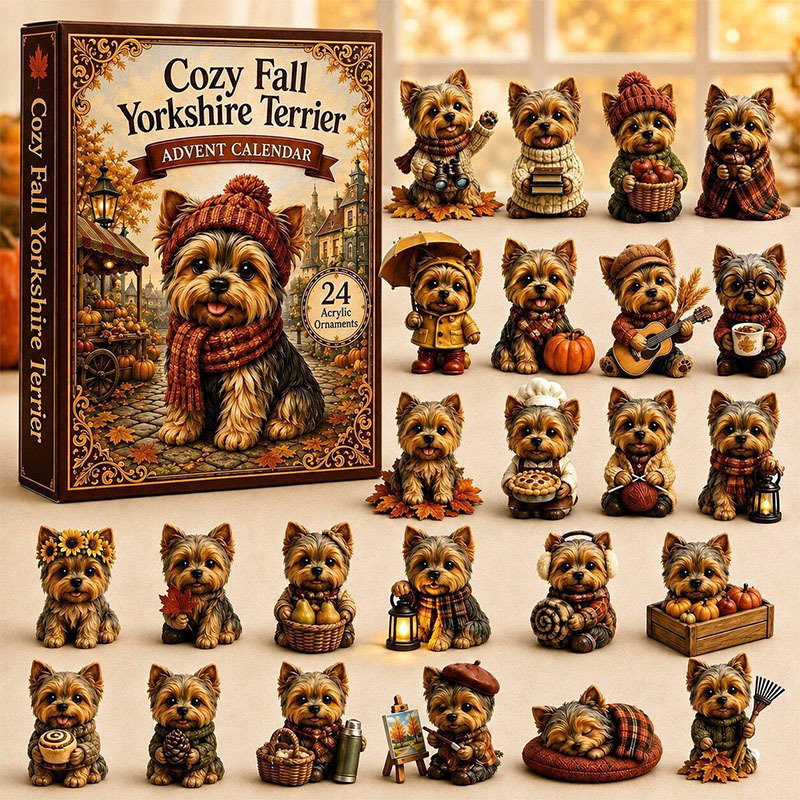 🐶24 Days Yorkie Acrylic Ornament Advent Calendar