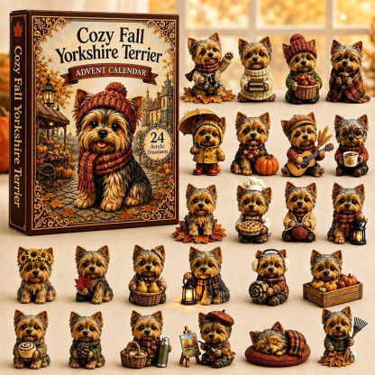 🐶24 Days Yorkie Acrylic Ornament Advent Calendar