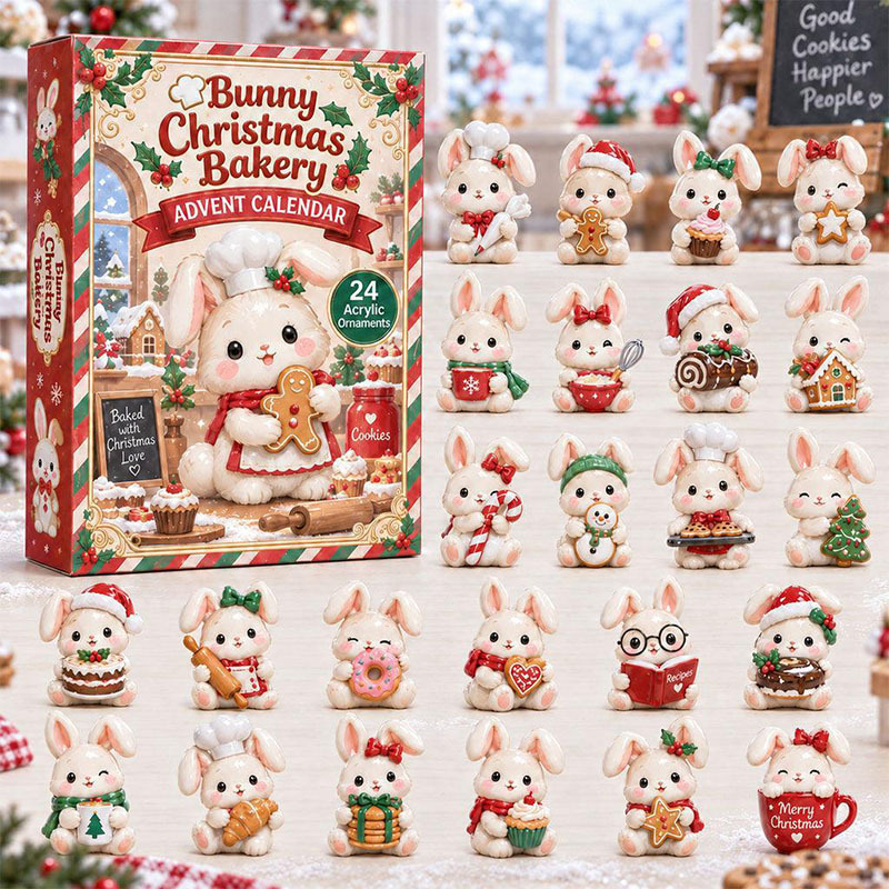 🎁🐇24 Days Bunny Acrylic Ornament Advent Calendar