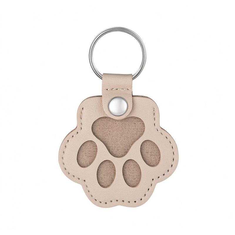 Custom Photo Leather Pet Hair Keychain