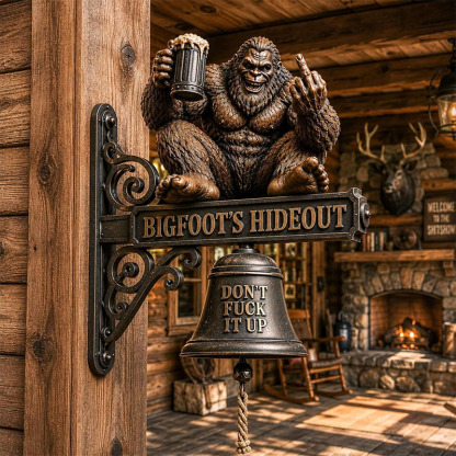🐉 Skull Dragon Rider Bell – “This Is My Happy Place” Wall Bell