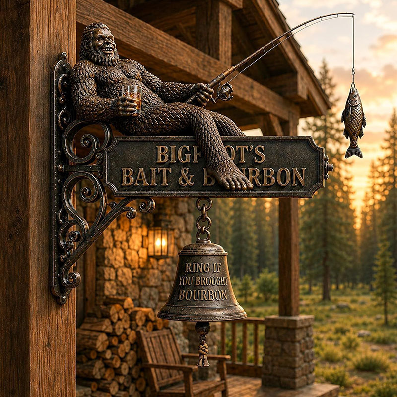🐉 Skull Dragon Rider Bell – “This Is My Happy Place” Wall Bell