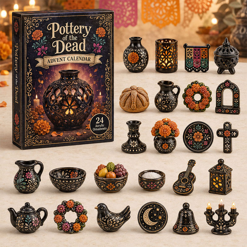😎💀24 Days Halloween Undead Series Acrylic Ornament Advent Calendar