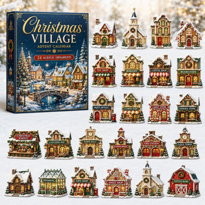 ✨🎄24 Days Of Christmas Village Friends Acrylic Ornament Advent Calendar